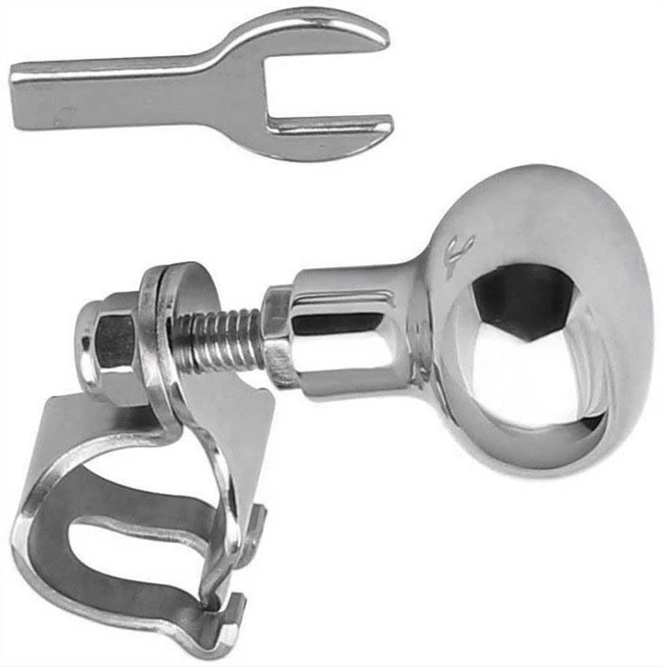 Boat Parts Steering Wheel Knob Turning Maneuvering Control Knob Stainless Steel Power Handle Spinner Knob